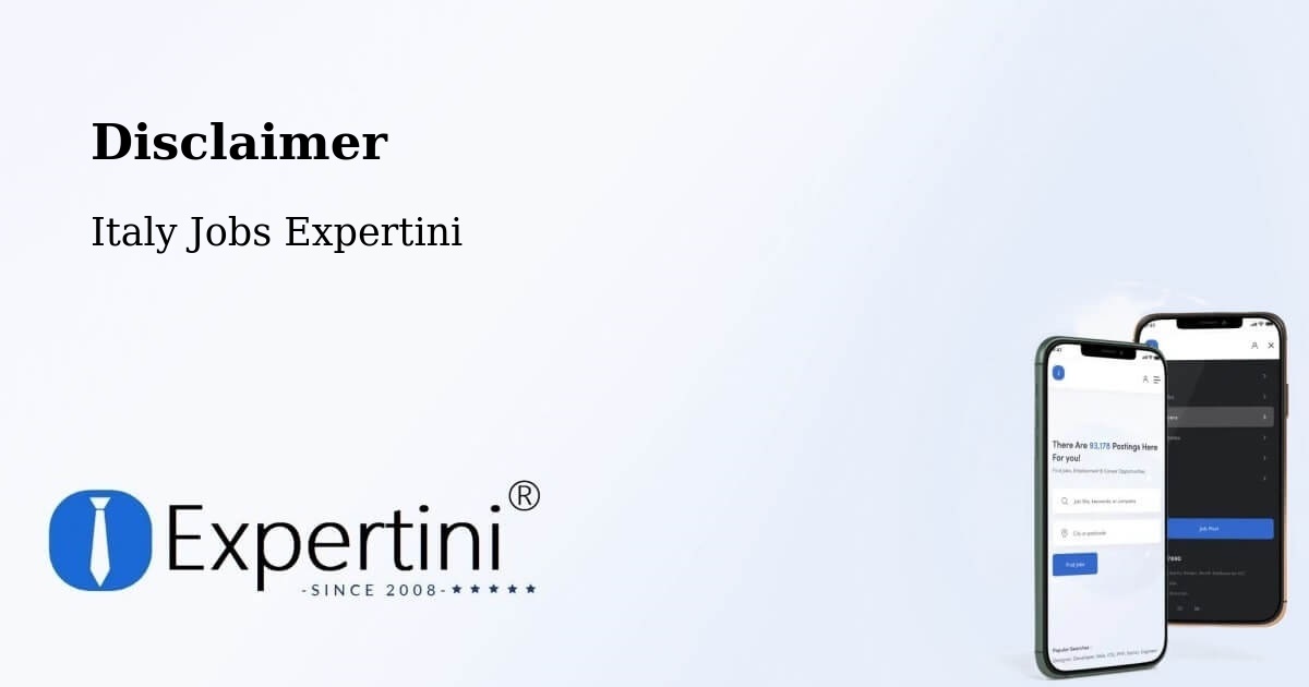 Disclaimer – Milan - Italy Jobs Expertini