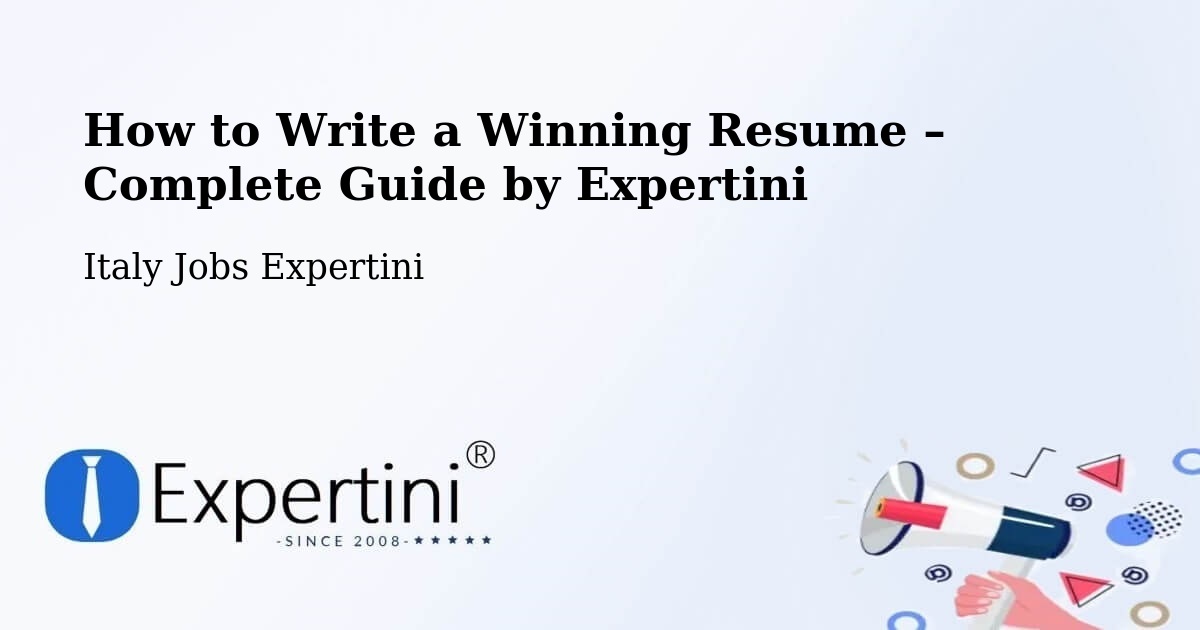 Resume Writing Guide for Job Seekers – Milan - Milan, Italy Jobs Expertini